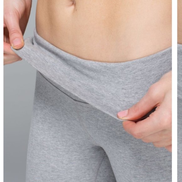 LULULEMON Wunder Under Crop leggings *Roll Down grey - Picture 3 of 7